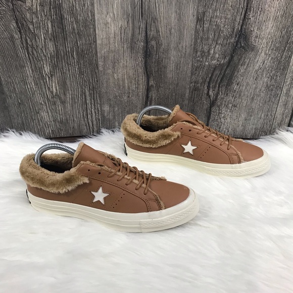 converse faux fur one star
